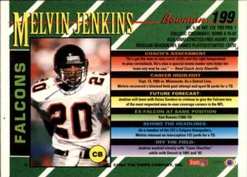 1993 Bowman #199 Melvin Jenkins Back