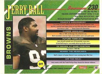 1993 Bowman #230 Jerry Ball Back