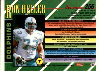 1993 Bowman #256 Ron Heller Back