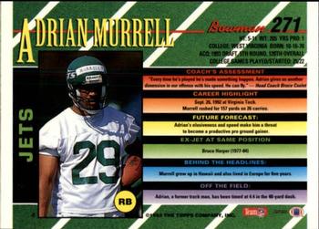 1993 Bowman #271 Adrian Murrell Back