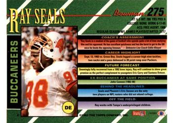 1993 Bowman #275 Ray Seals Back