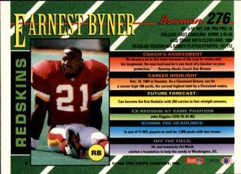 1993 Bowman #276 Earnest Byner Back