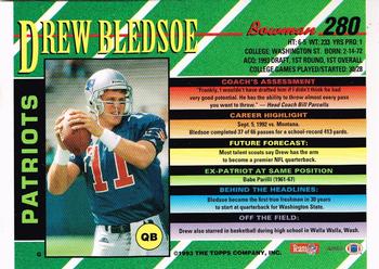 1993 Bowman #280 Drew Bledsoe Back