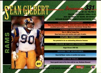 1993 Bowman #331 Sean Gilbert Back