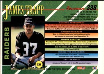 1993 Bowman #338 James Trapp Back