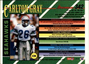 1993 Bowman #342 Carlton Gray Back