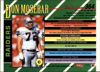 1993 Bowman #364 Don Mosebar Back