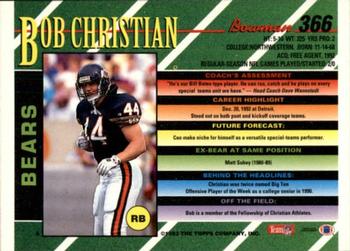 1993 Bowman #366 Bob Christian Back