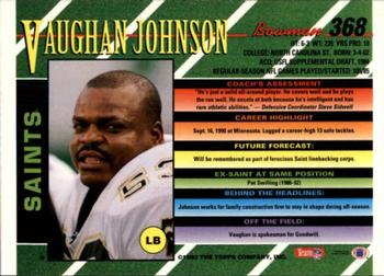 1993 Bowman #368 Vaughan Johnson Back