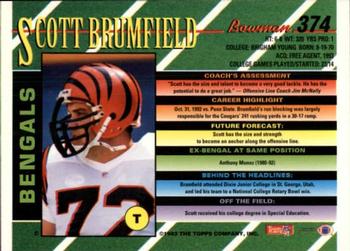 1993 Bowman #374 Scott Brumfield Back