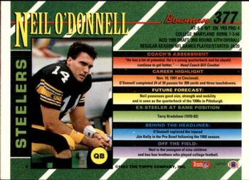 1993 Bowman #377 Neil O'Donnell Back