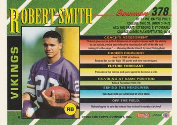 1993 Bowman #378 Robert Smith Back