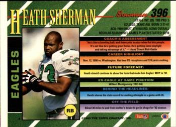 1993 Bowman #396 Heath Sherman Back
