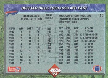 1993 Collector's Edge #10 Buffalo Bills Back