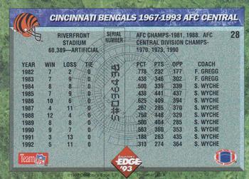 1993 Collector's Edge #28 Cincinnati Bengals Back