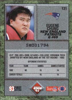 1993 Collector's Edge #131 Eugene Chung Back