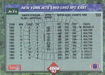 1993 Collector's Edge #153 New York Jets Back