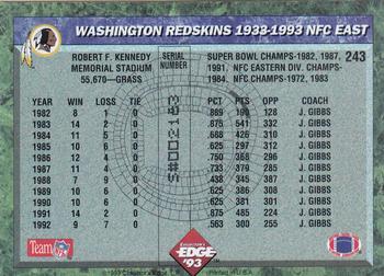 1993 Collector's Edge #243 Washington Redskins Back