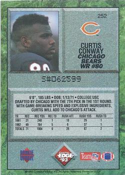1993 Collector's Edge #252 Curtis Conway Back
