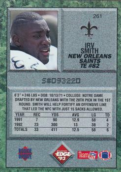 1993 Collector's Edge #261 Irv Smith Back