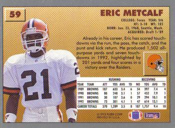 1993 Fleer #59 Eric Metcalf Back