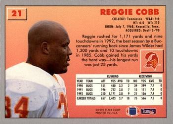 1993 Fleer #21 Reggie Cobb Back