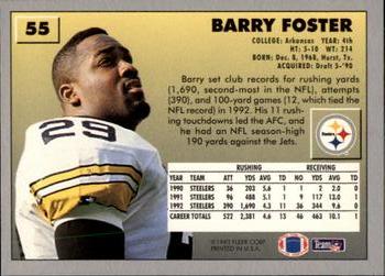1993 Fleer #55 Barry Foster Back
