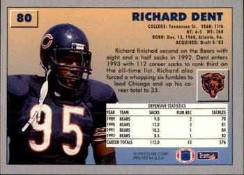 1993 Fleer #80 Richard Dent Back