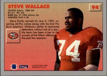 1993 Fleer #94 Steve Wallace Back