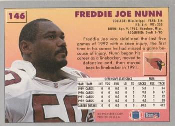 1993 Fleer #146 Freddie Joe Nunn Back