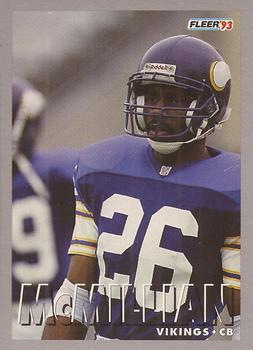 1993 Fleer #183 Audray McMillian Front