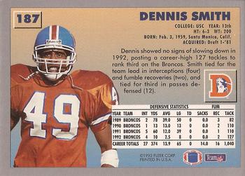 1993 Fleer #187 Dennis Smith Back