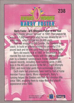 1993 Fleer #238 Barry Foster Back