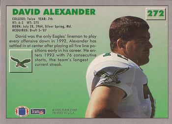 1993 Fleer #272 David Alexander Back