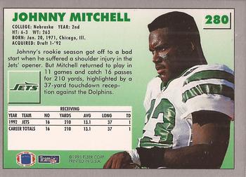 1993 Fleer #280 Johnny Mitchell Back
