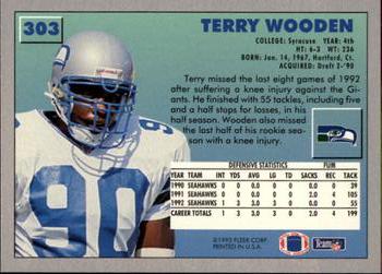 1993 Fleer #303 Terry Wooden Back