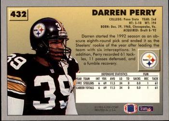 1993 Fleer #432 Darren Perry Back