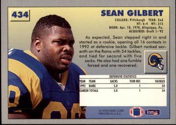1993 Fleer #434 Sean Gilbert Back