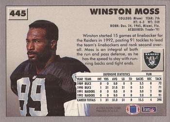 1993 Fleer #445 Winston Moss Back