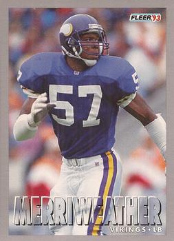 1993 Fleer #447 Mike Merriweather Front