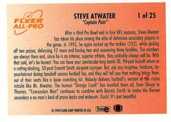 1993 Fleer - Fleer All-Pro #1 Steve Atwater Back