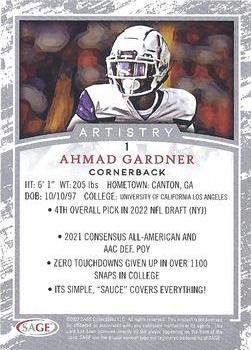 2022 SAGE Artistry - Silver #1 Ahmad Gardner Back