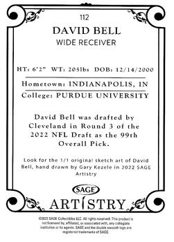 2022 SAGE Artistry - Silver #112 David Bell Back