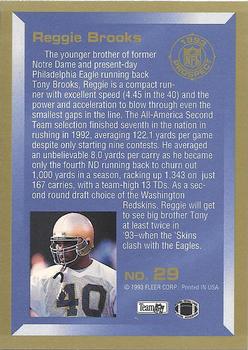 1993 Fleer - 1993 Prospects #29 Reggie Brooks Back