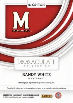 2022 Panini Immaculate Collection Collegiate - All-Time Greats Signatures #GS-RWH Randy White Back