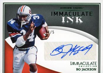2022 Panini Immaculate Collection Collegiate - Immaculate Ink Emerald #IN-BJA Bo Jackson Front