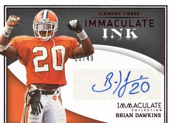 2022 Panini Immaculate Collection Collegiate - Immaculate Ink Ruby #IN-BDA Brian Dawkins Front