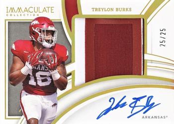 2022 Panini Immaculate Collection Collegiate - Premium Patches Rookie Autographs Gold #PP22 Treylon Burks Front