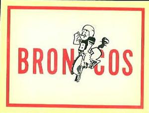 1960 Fleer - AFL Team Decals #NNO Denver Broncos Logo Front