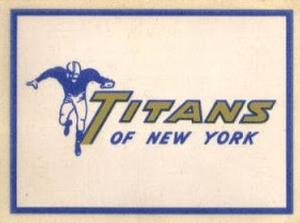 1960 Fleer - AFL Team Decals #NNO New York Titans Logo Front